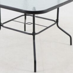 Mainstays Albany Lane 6-Piece Outdoor Patio Dining Set, Black (Umbrella Base Sold Separately)