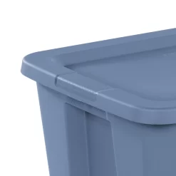 Sterilite 18 Gallon Tote Box Plastic Adult, Blue Moonlight, Set of 8