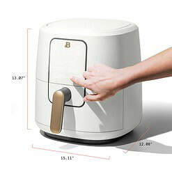 Beautiful 6 Qt Air Fryer with TurboCrisp Technology and Touch-Activated Display, White Icing by Drew Barrymore