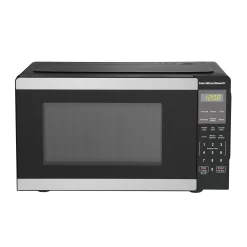 Hamilton Beach 0.9 Cu ft Countertop Microwave Oven, 900 Watts, Stainless Steel, New