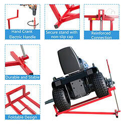 LZBEITEM Lawn Mower Lift Jack - 882 lbs Capacity for Tractors and Zero Turn Lawn Mowers Red