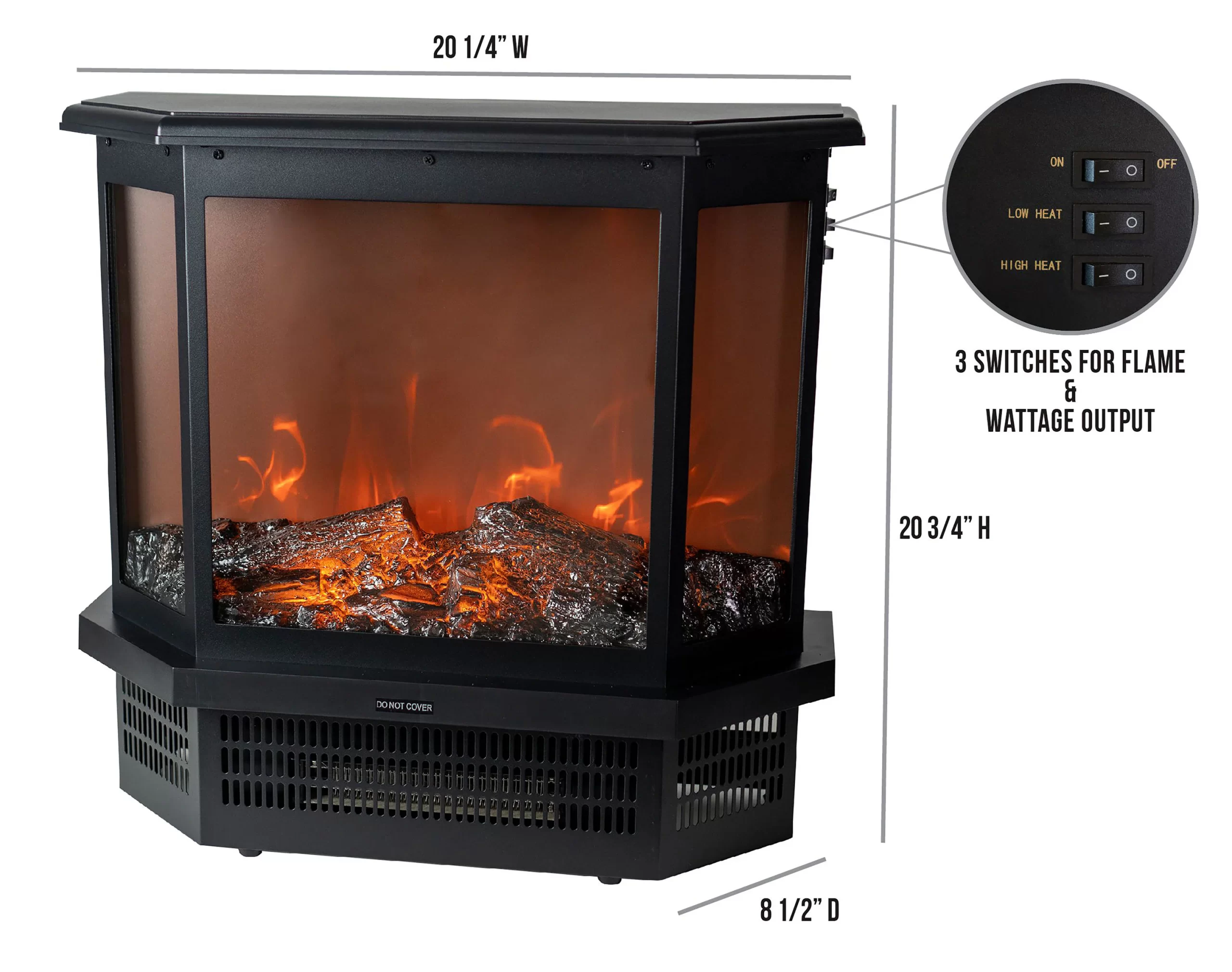 Patio Premier 5000-BTU 120-Volt Black Steel Electric Patio Heater