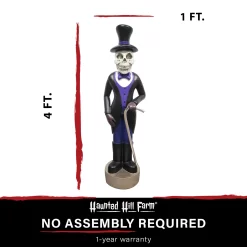 Haunted Hill Farm 4-ft Freestanding Skeleton Animatronic