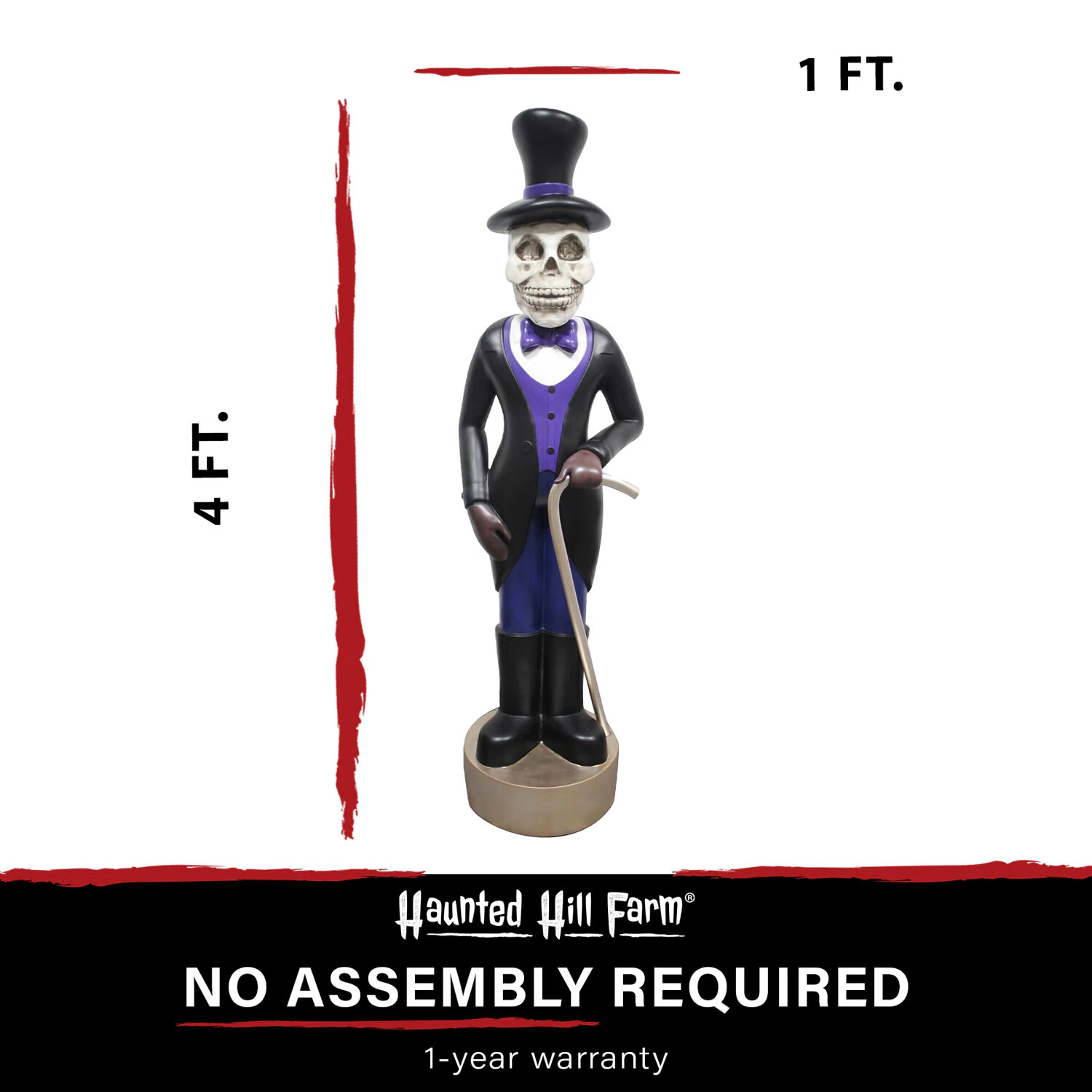 Haunted Hill Farm 4-ft Freestanding Skeleton Animatronic