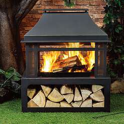 Deko Living 40inch Metal Wood Burner Fireplace