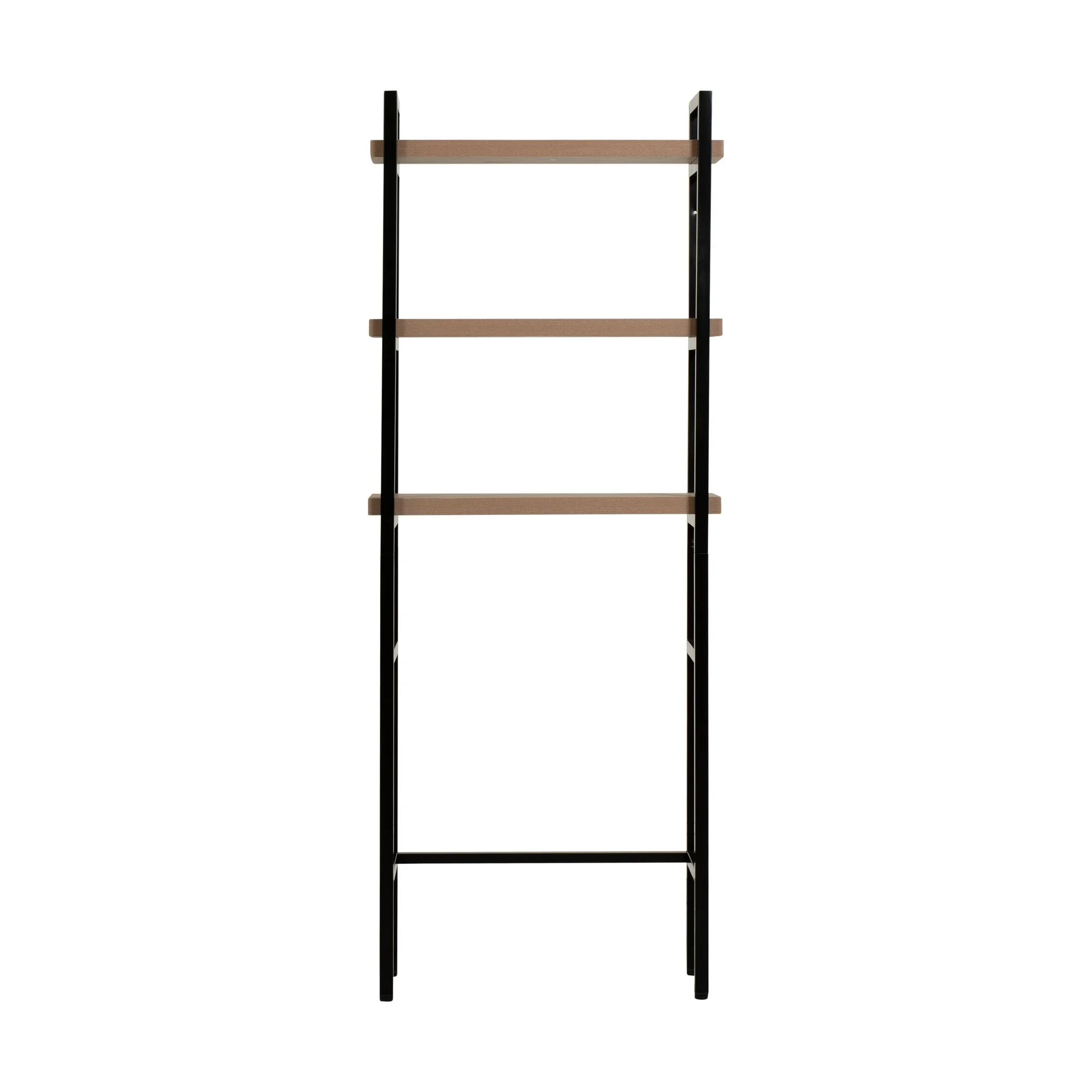 Better Homes & Gardens Jace 3-Shelf Over the Toilet Space Saver, Black and Natural Oak Finish