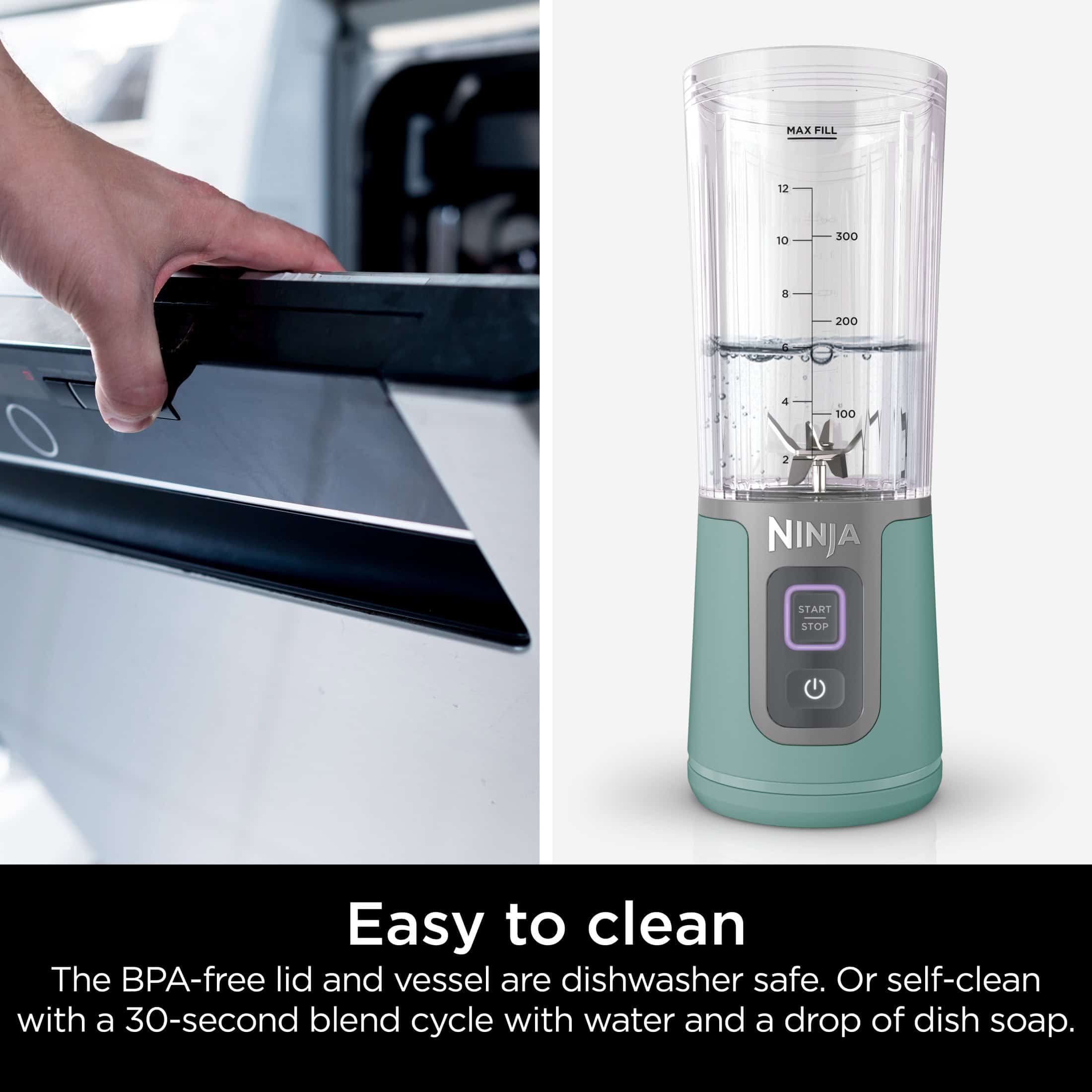 Ninja Blast 16 oz. Personal Portable Blender with Leak Proof Lid and Easy Sip Spout, Perfect for Smoothies, Forest Green, BC100EM