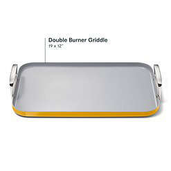 Caraway Double Burner Griddle - 19x12” Griddle Pan - Non-Stick Ceramic Coated - Marigold