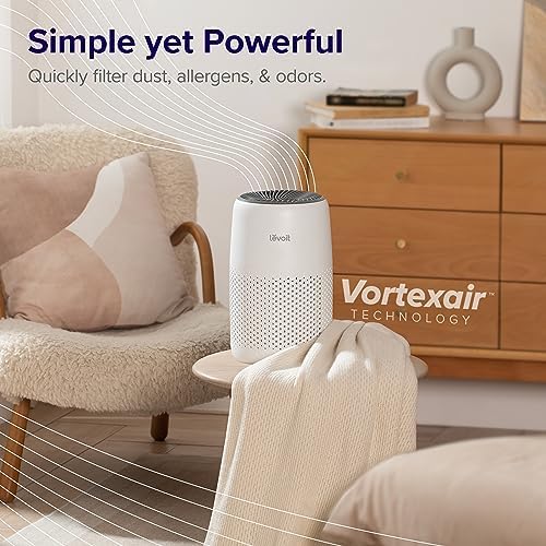 LEVOIT Air Purifiers for Bedroom Home, 3-in-1 Filter Cleaner with Fragrance Sponge, White