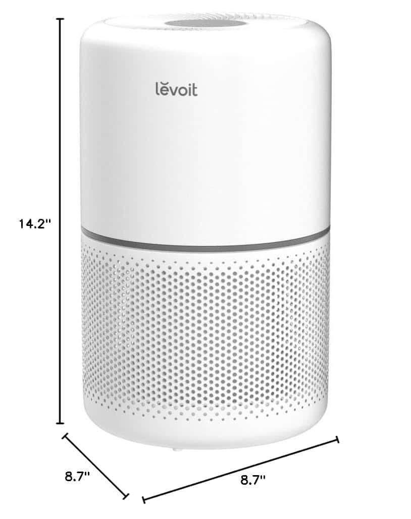 LEVOIT Core300-P Air Purifier for Home Allergies Pets Hair in Bedroom, Covers Up to 1095 ft² by 45W High Torque Motor, White