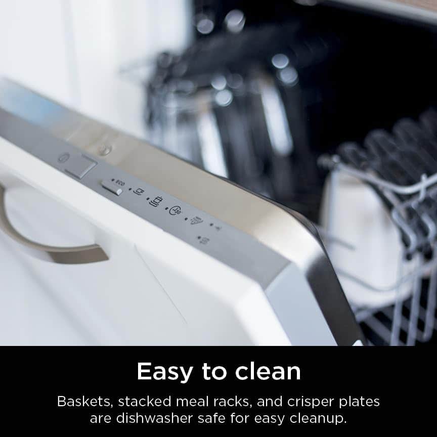 Ninja DoubleStack 2-Basket Air Fryer, DoubleStack Technology Cooks 4 Foods at Once, Space Saving Design, 8 QT, Black, SL201