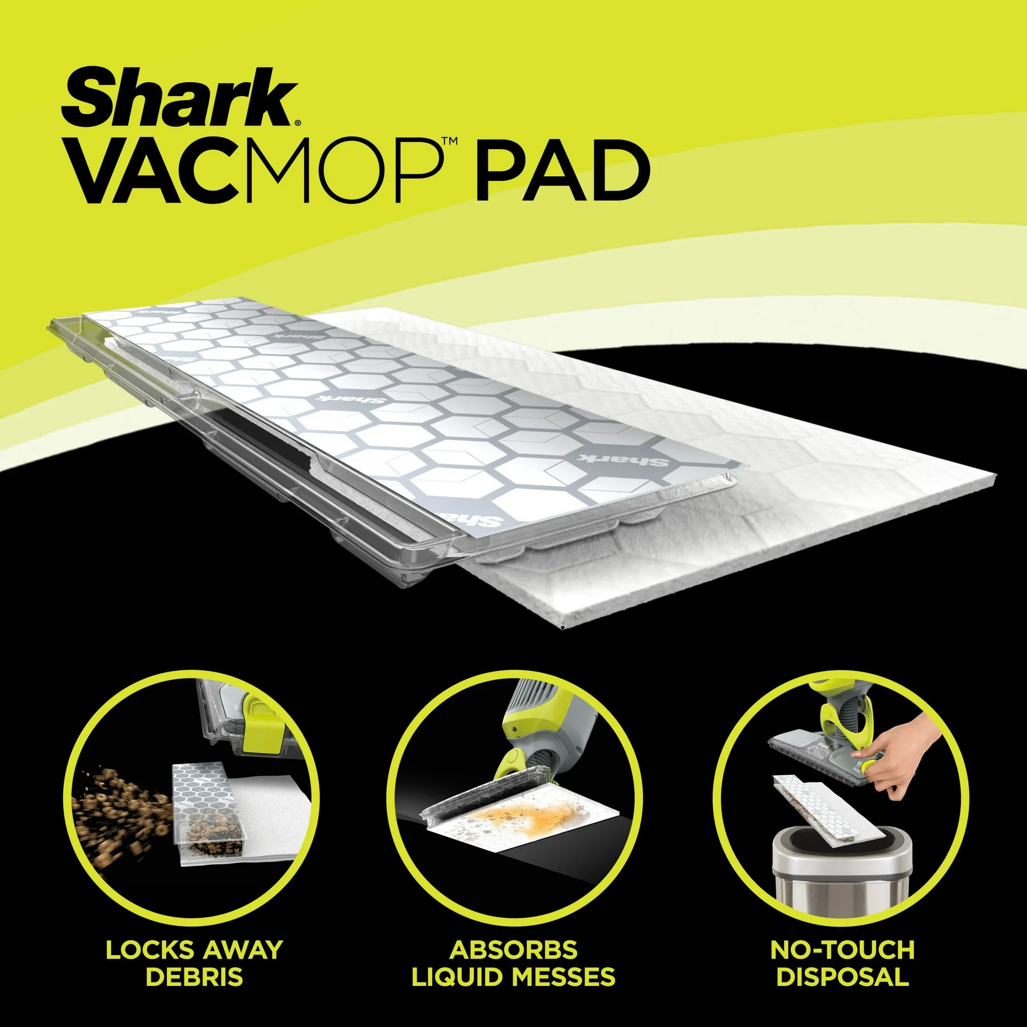 Shark VACMOP Cordless Hard Floor Vacuum Mop with Disposable VACMOP Pad VM200P12
