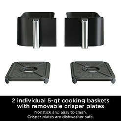 Ninja Foodi 6-in-1 - 10-Qt. 2-Basket Air Fryer with DualZone Technology- Air Fry, Roast & More