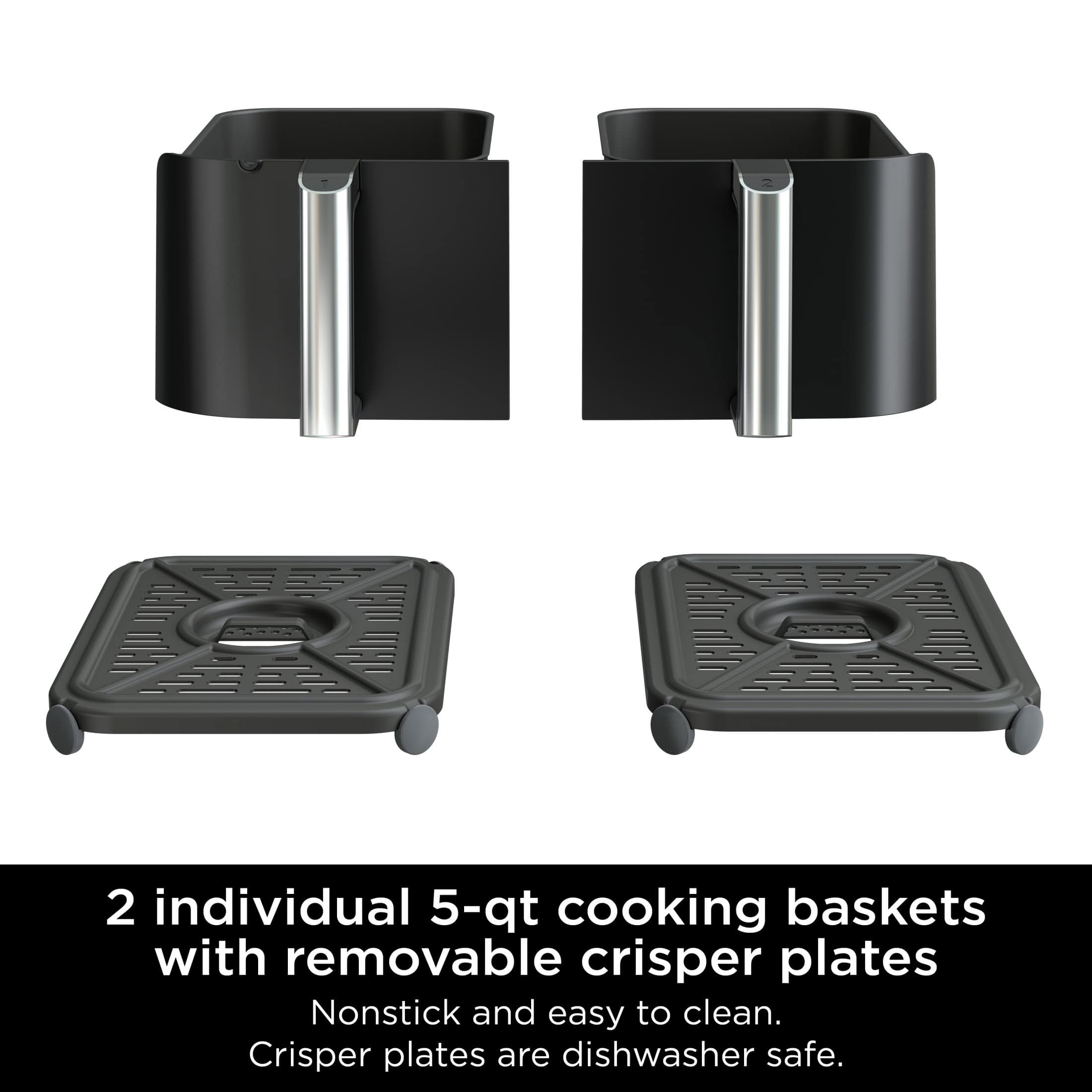 Ninja Foodi 6-in-1 - 10-Qt. 2-Basket Air Fryer with DualZone Technology- Air Fry, Roast & More