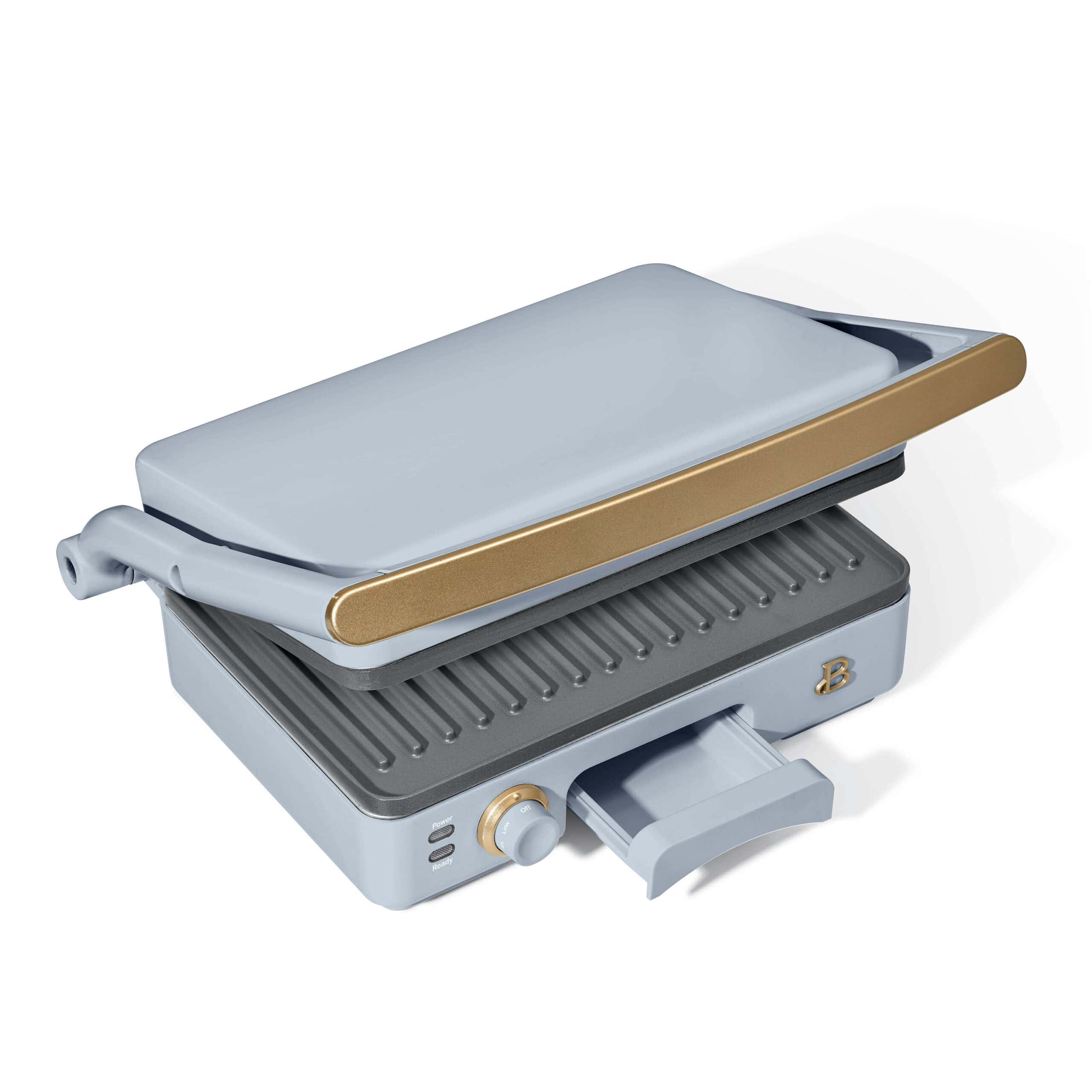 Beautiful 2-in-1 Panini Press & Grill, Cornflower Blue by Drew Barrymore