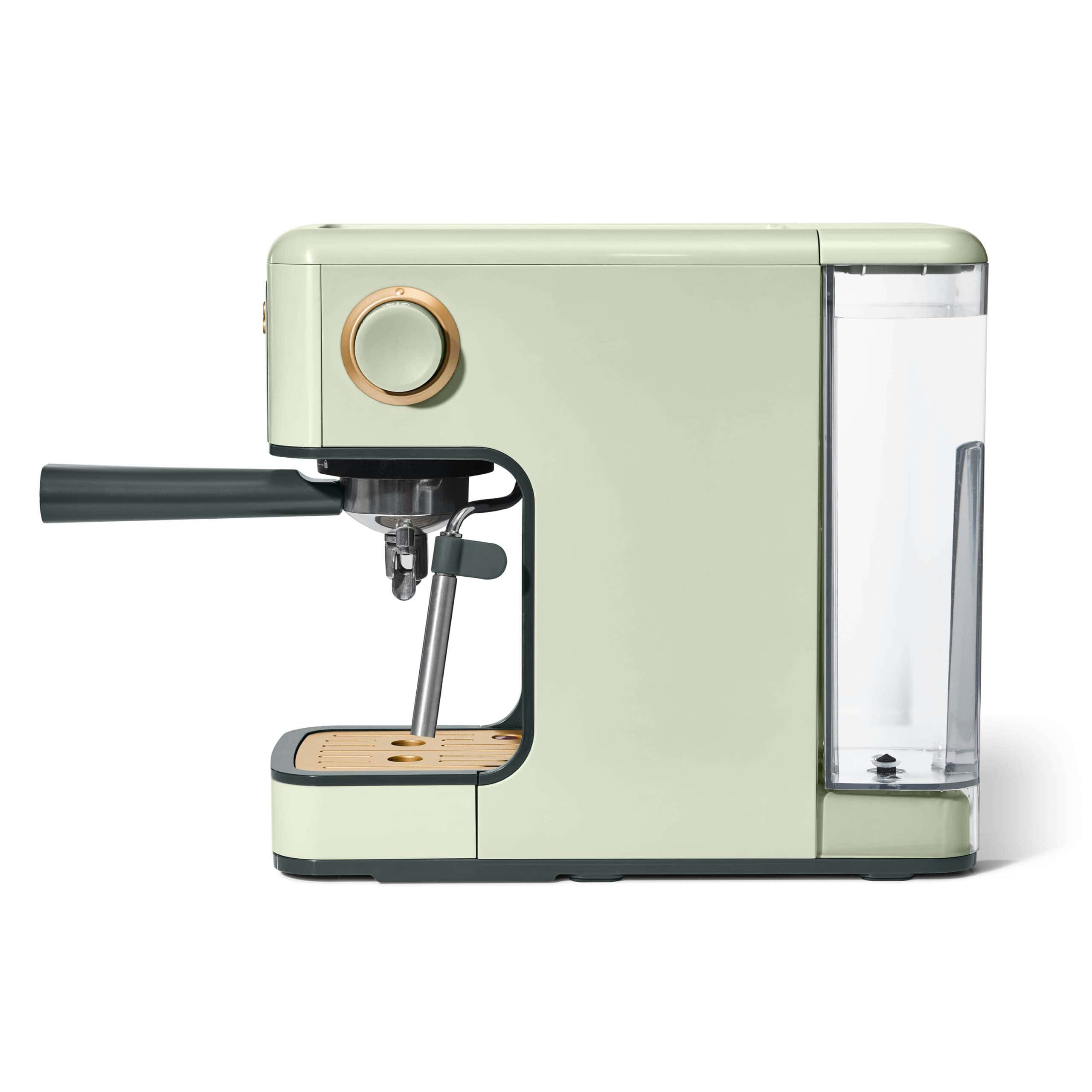 Beautiful Slim Espresso Maker with 20-Bar Pressure, Sage Green by Drew Barrymore
