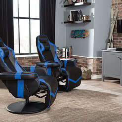 RESPAWN 900 Gaming Recliner - Reclining Gaming Chair with Footrest, Gaming Chair Recliner, Blue