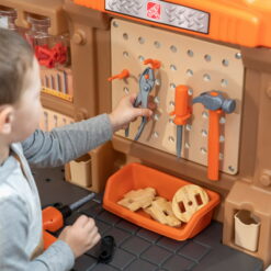 Step2 Pro Play Toddler Workshop & Utility Bench and Plastic Kid Tool Bench and 76 piece Playset