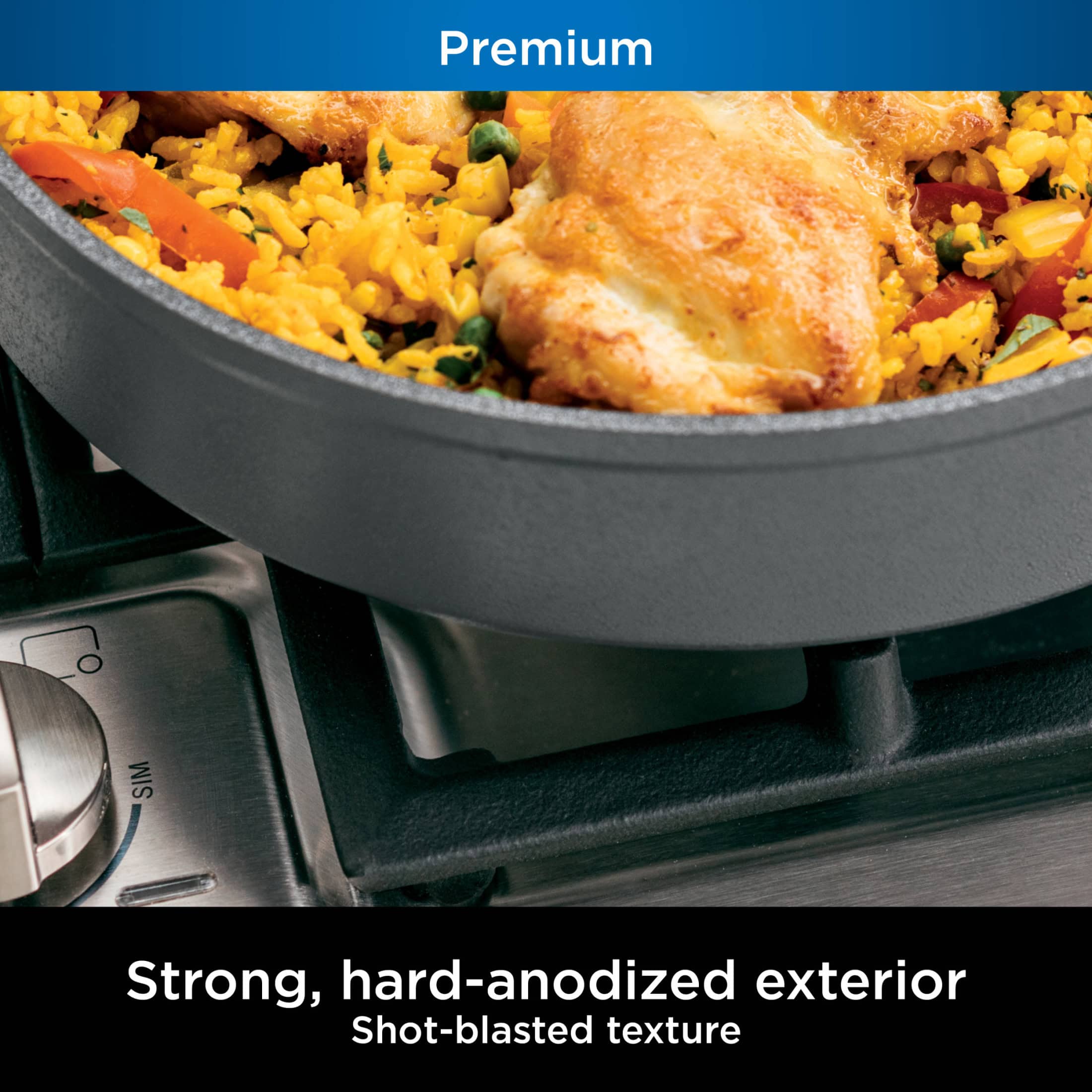Ninja C39010 NeverStick Premium Hard-Anodized 10-Piece Cookware Set