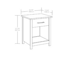 Mainstays Hillside Nightstand with Drawer, Black Finish
