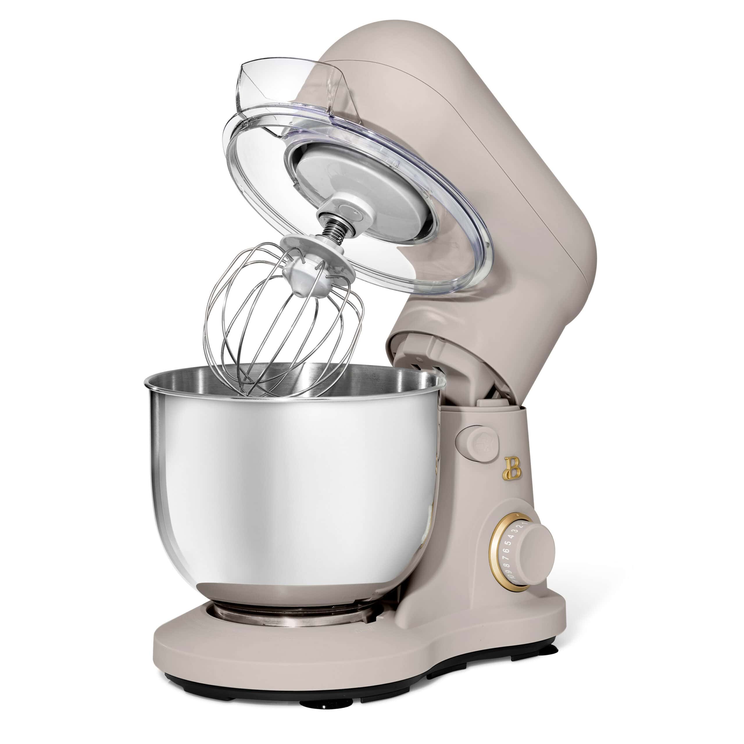 Beautiful 3.5 Qt Stand Mixer, Lightweight & Powerful with Tilt-Head, Porcini Taupe by Drew Barrymore