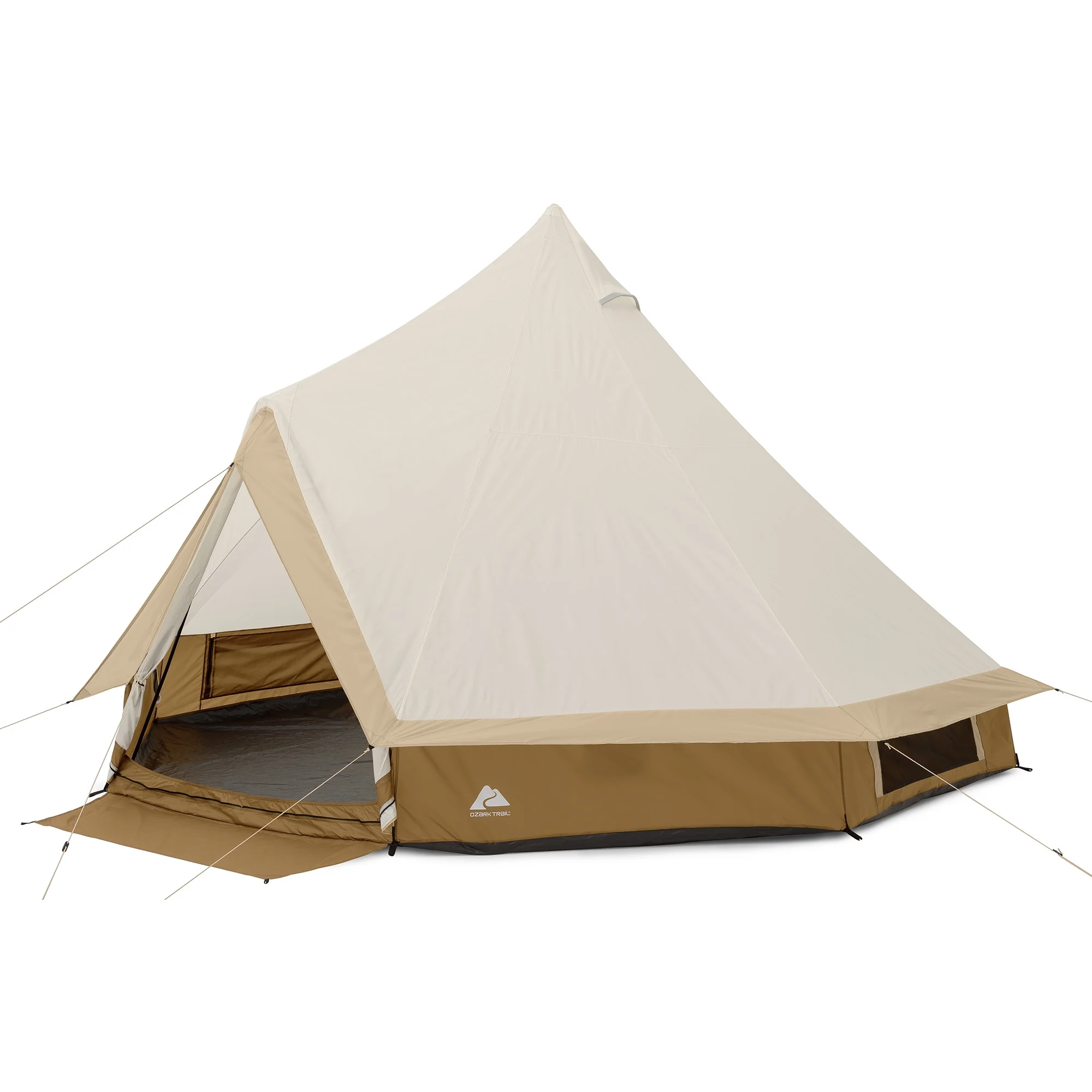 Ozark Trail 15' x 15' 8-Person Glamping Bell Tent with String Lights, 22.57 lbs - Image 3
