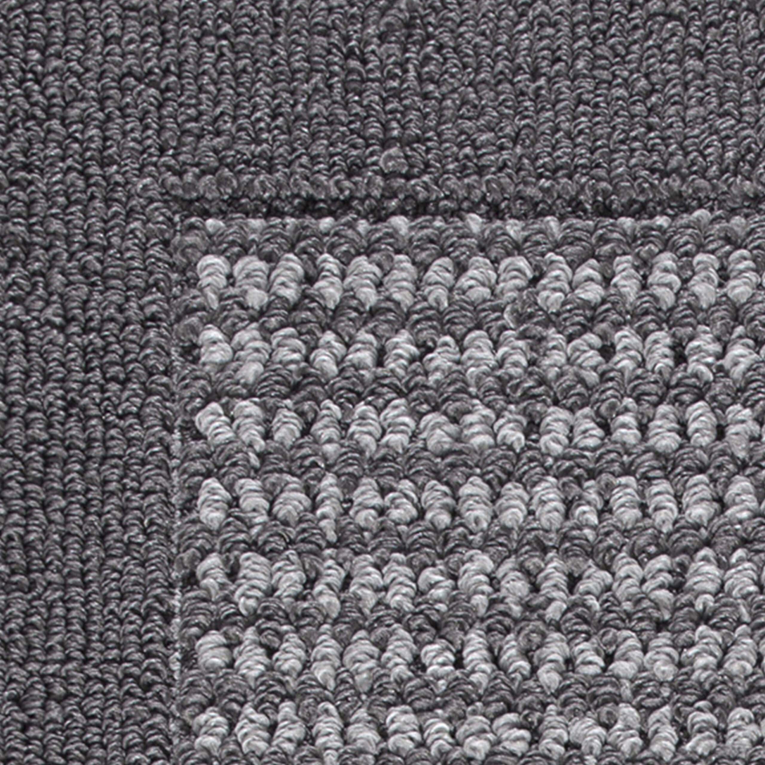Mainstays Traditional Faux Sisal Olefin Gray Border Indoor Living Room Area Rug, 7'6"x10', Gray