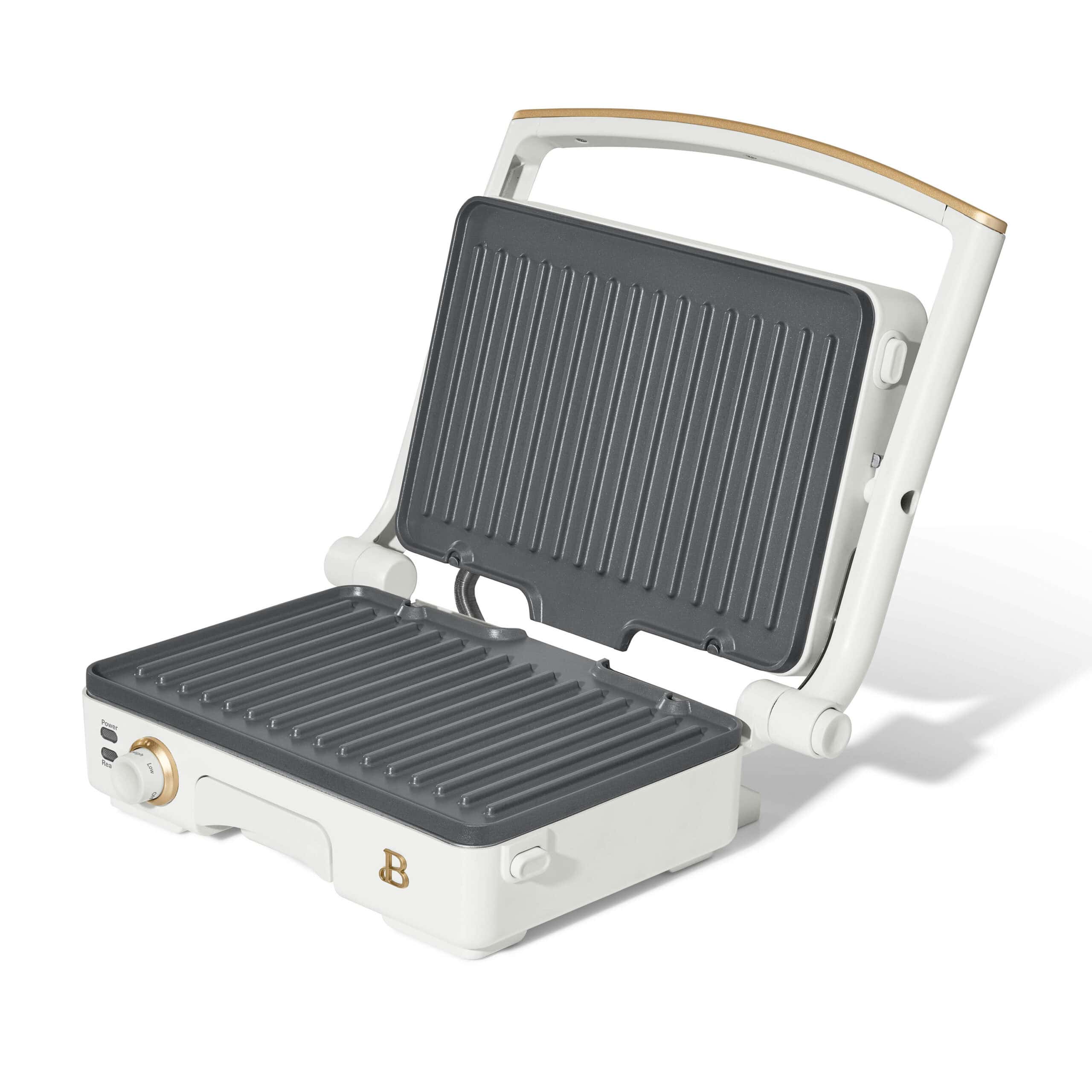 Beautiful 2-in-1 Panini Press & Grill, White Icing by Drew Barrymore