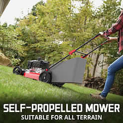 PowerSmart Gas Self-Propelled 21-inch 170cc Lawn Mower with 6-position Height Adjustment