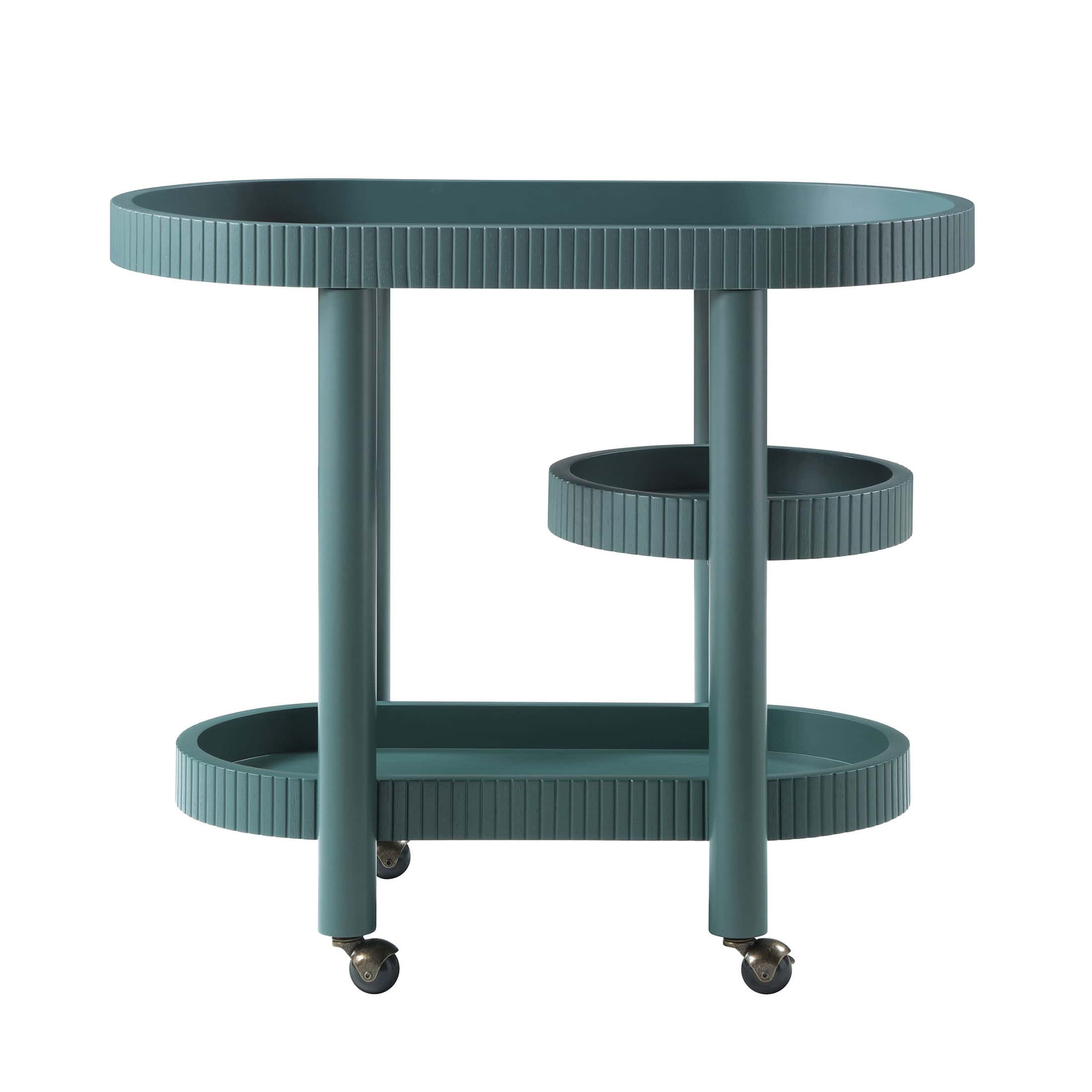 Beautiful Drew Bar Cart by Drew Barrymore, Thyme Green Finish