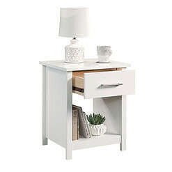 Mainstays Hillside Nightstand with Drawer, White Finish