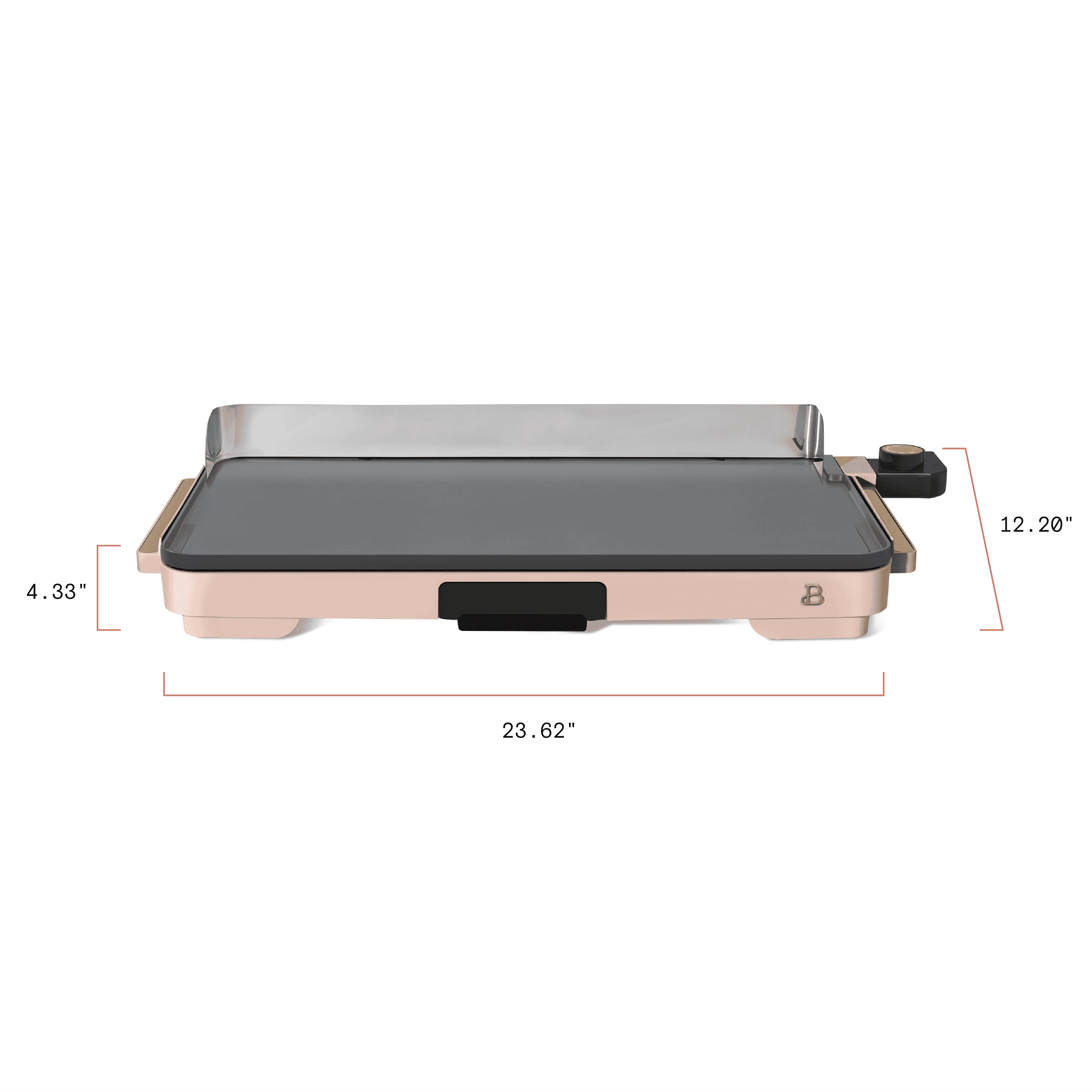 Beautiful XL Electric Griddle 12" x 22" Non-Stick, Rose by Drew Barrymore