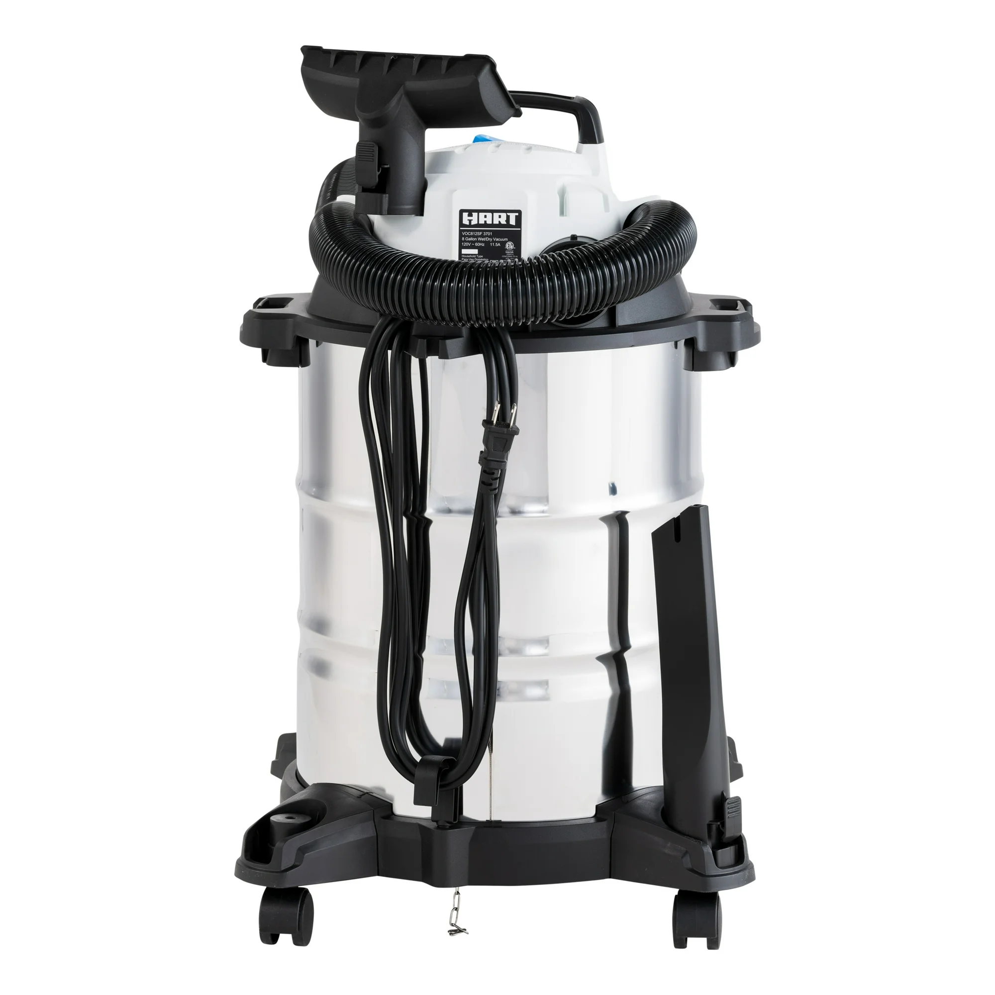HART 8 Gallon 6 Peak HP Stainless Steel Wet/Dry Vacuum, VOC812SF 3701