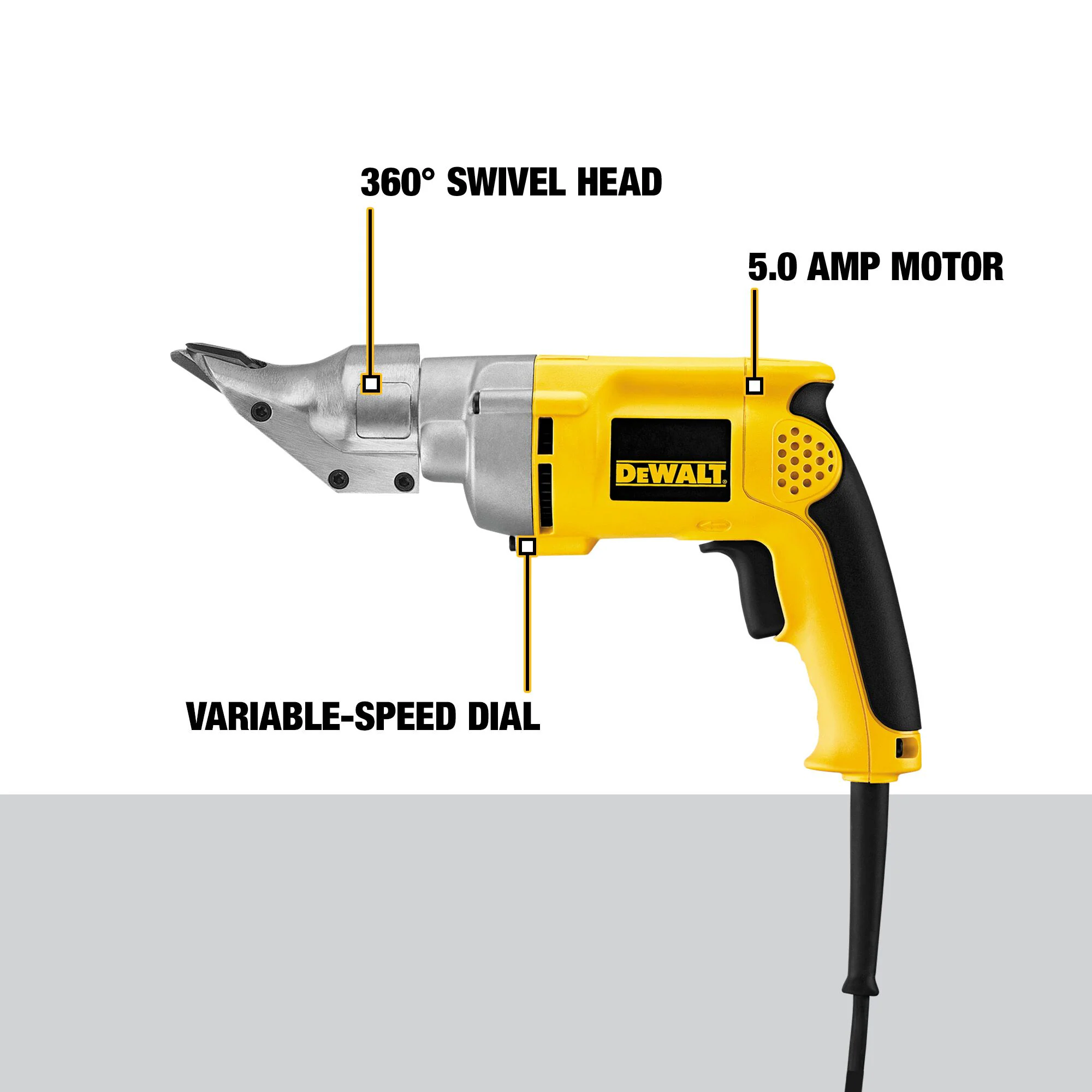 DEWALT DW890 20-Gauge Variable Speed Corded Metal Shears