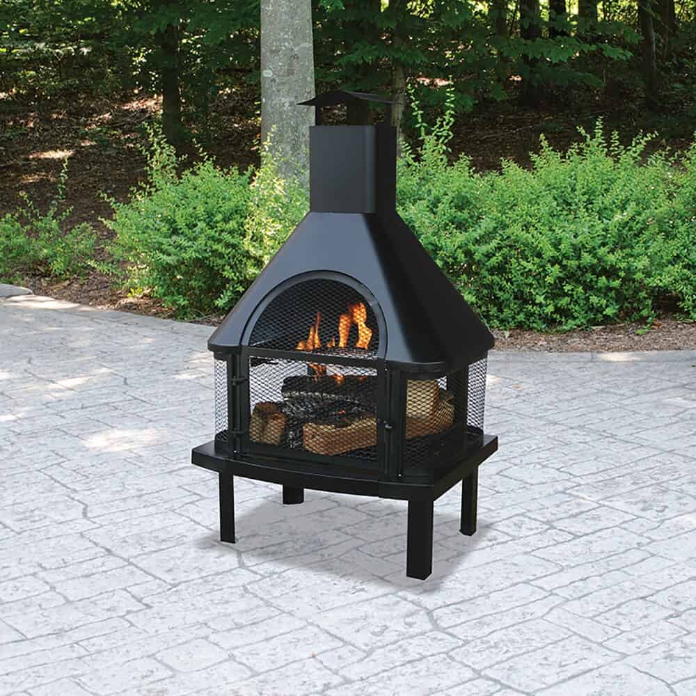 Endless Summer 20.08-in W Black Steel Wood-Burning Fire Pit