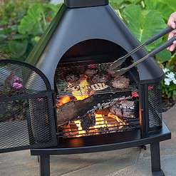Endless Summer 20.08-in W Black Steel Wood-Burning Fire Pit