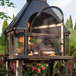 Endless Summer 20.08-in W Black Steel Wood-Burning Fire Pit