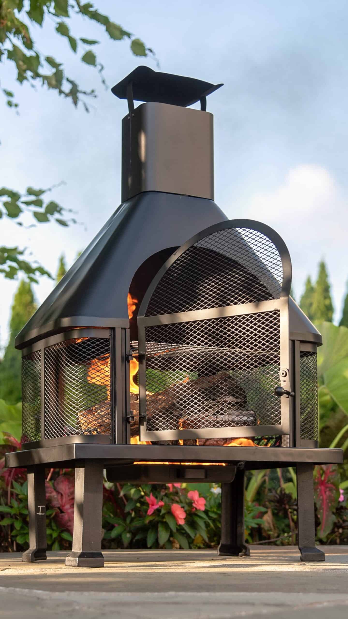 Endless Summer 20.08-in W Black Steel Wood-Burning Fire Pit