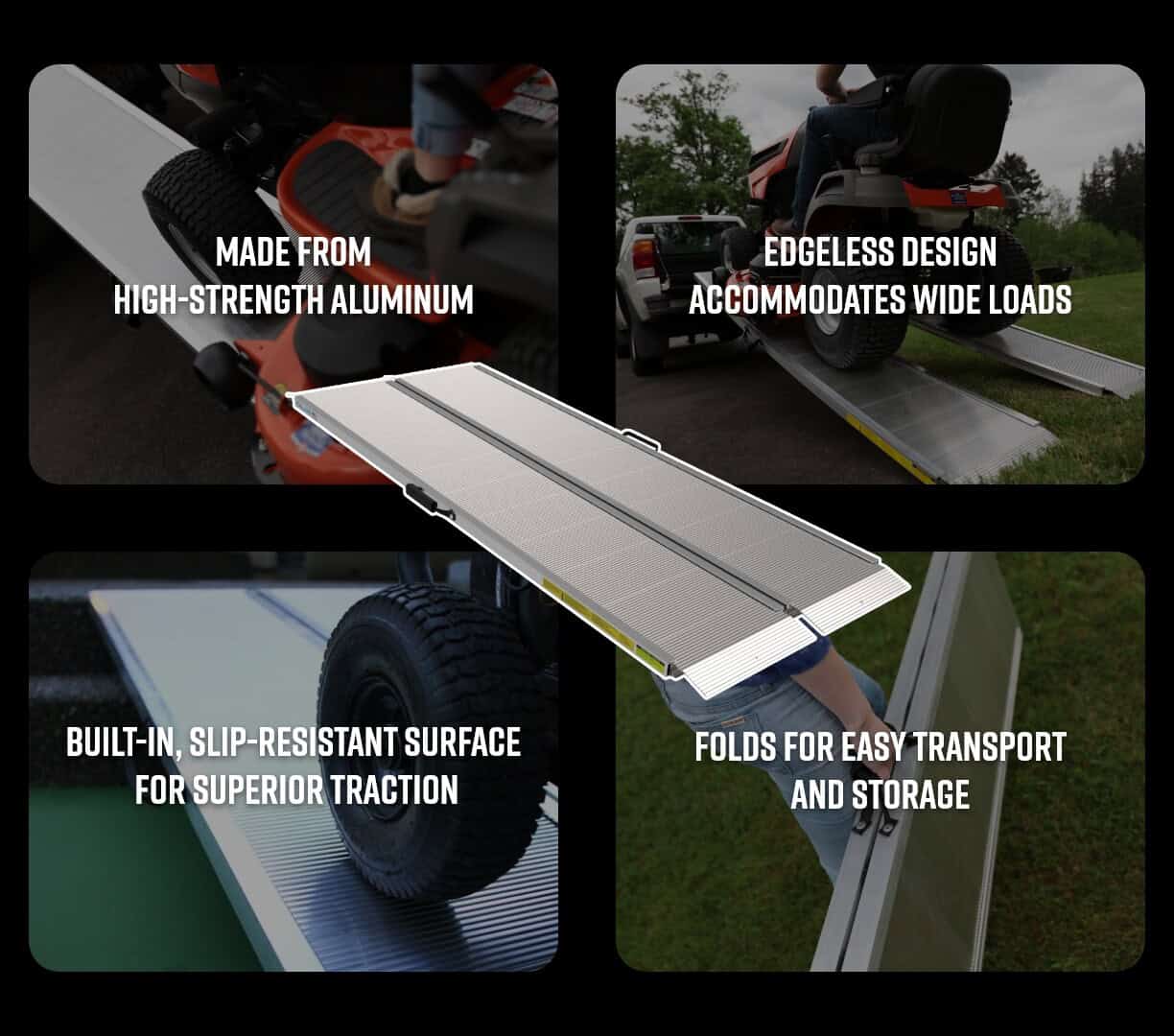 EZ-ACCESS 2.58-ft x 2-ft 1600 Lbs. Capacity Folding Loading Ramp