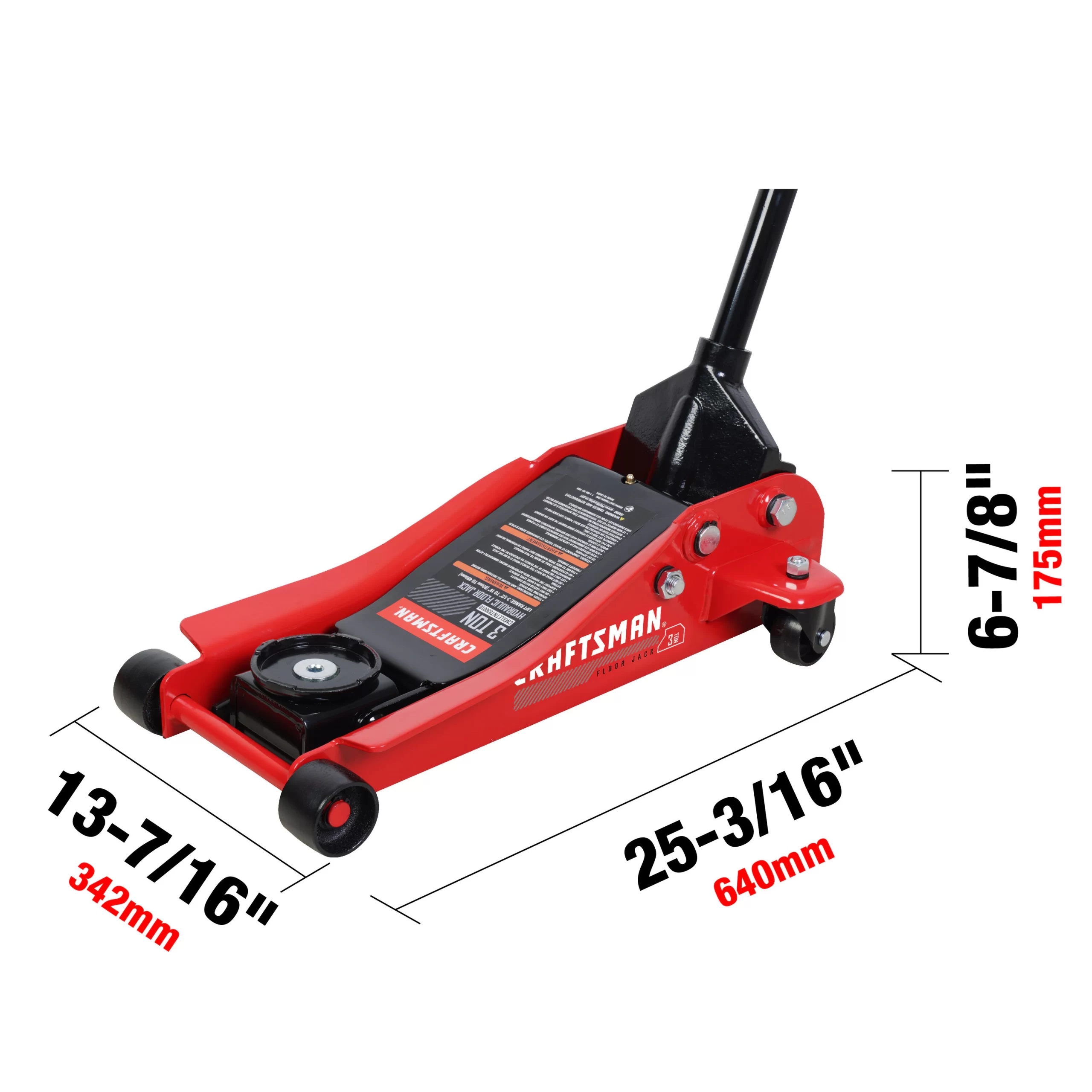 CRAFTSMAN Red 3-Ton Steel Hydraulic Jack Kit