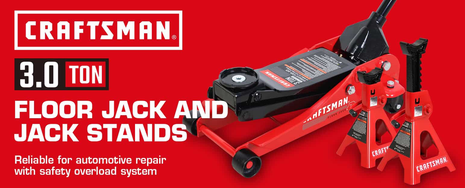 CRAFTSMAN Red 3-Ton Steel Hydraulic Jack Kit