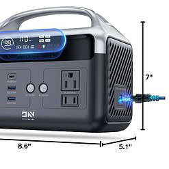 DaranEner Portable Power Station 56000mAh, 179.2Wh LiFePO4 Battery Backup w/ 2 300W (Peak 600W) AC Outlets