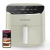 Nuwave Brio Plus Air Fryer 8 Qt, New & Improved, PFAS-FREE, 7 Digital One-Touch Cook Functions, Cream