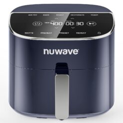 Nuwave Brio Plus 8 Qt Air Fryer, PFAS Free, New & Improved, Digital Touch Screen, Deep Blue