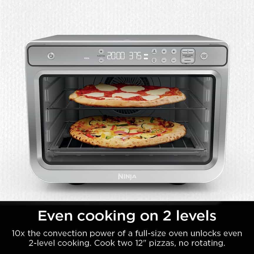 Ninja Prestige Smart XL with Pro Cook System 10-in-1 Air Fry Digital Countertop Convection Toaster Oven, 1800 Watts, Stainless Steel, DT551