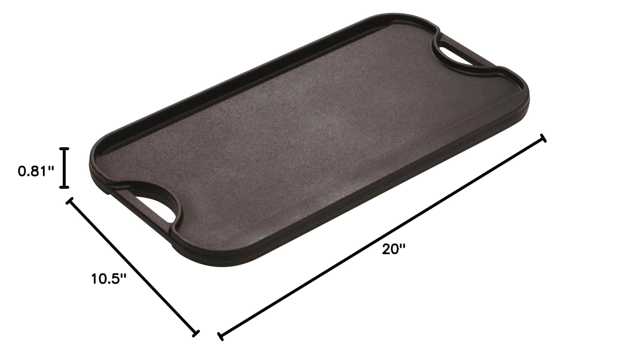 Lodge LPGI3 Cast Iron Reversible Grill/Griddle, 20-inch x 10.44-inch, Black