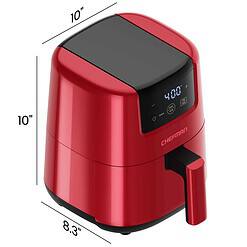 CHEFMAN 2 Qt Mini Air Fryer – Digital Space-Saving Compact Air Fryer with Nonstick and Dishwasher Safe Basket, Red