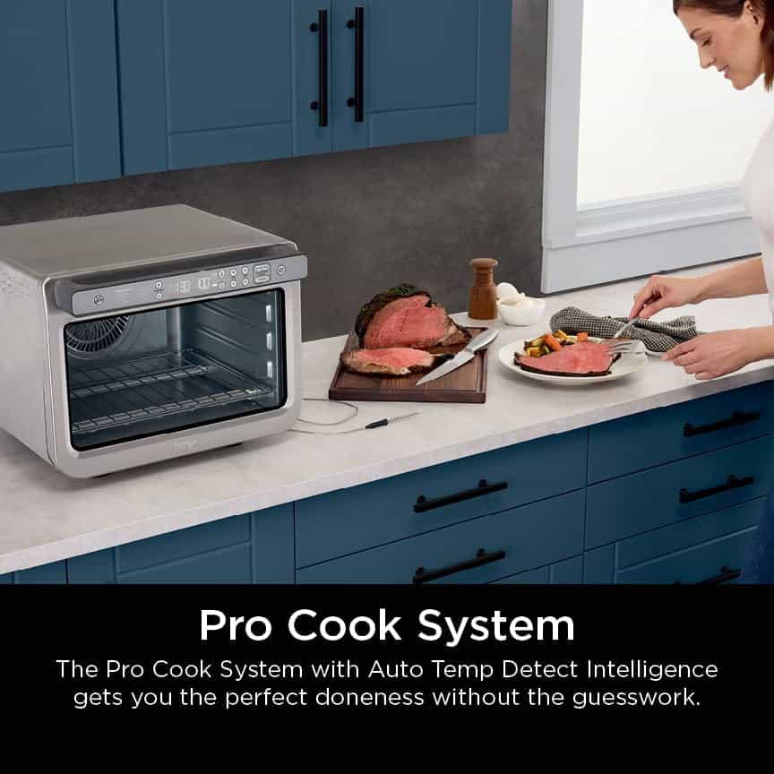 Ninja Prestige Smart XL with Pro Cook System 10-in-1 Air Fry Digital Countertop Convection Toaster Oven, 1800 Watts, Stainless Steel, DT551