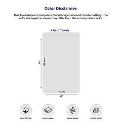 Tens Towels Extra Large Bath Towels 30 x 60 Inches, Super Soft and Absorbent, Perfect Bathroom Towels