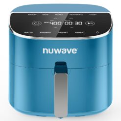 Nuwave Brio Plus 8 Qt Air Fryer, PFAS Free, New & Improved, Digital Touch Screen, Cozy Blue